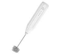 Frother de leche eléctrica - 22,5 cm de recargable USB, cabezal de batidor de 2 pasos, motor de 18000 rpm | Mezclador de bebidas de mano con stand, latte, preparaciones de para un