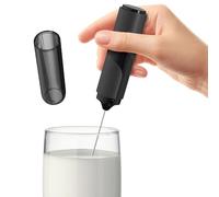 Frother de mano, frotamiento de leche portátil - Batido de leche de mano el poste,Fabricante de espuma recargable Pequeño mezclador de café batidor para beber, huevo y cocina