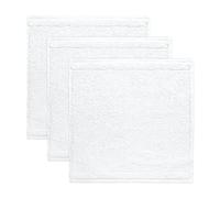 Frottana Pearl - Juego de 3 toallitas de Mano de 100% algodón, 30 x 30 cm, Blanco Nieve