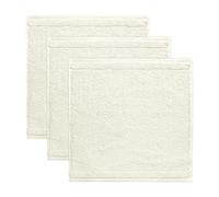 Frottana Pearl - Juego de 3 toallitas de Mano de 100% algodón, 30 x 30 cm, Marfil