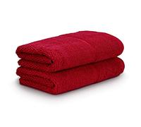 Frottana Toalla de Mano Pearl 50 x 100 cm Hecha de 100% algodón, rubí 2er Set