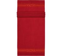 Frottana Toalla de sauna con borde, 100% algodón, rubí, 80 x 200 cm