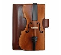 FROVOL Cuaderno de piel sintética de violín vintage, diario de músico retro con nota musical para músicos, violinistas, coleccionistas, cuaderno de regalo