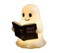 FROVOL Luz de calle de lectura de fantasmas, luz nocturna fantasma de Halloween de resina 3D, lámparas de fantasmas cálidas, figura iluminada para interiores