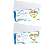 FROVOL Tarjeta de embarque para rascar, boleto de revelación sorpresa, regalo de San Valentín, día de embarque, pase