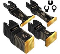 FROY - 24 cuchillas oscilantes de titanio, cuchillas multiherramienta universales para corte de madera de metal, hoja de sierra oscilante para material duro de metal, kits de cuchillas