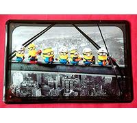 Froy Minions Auf Stahltr Ger New York Cartel de Chapa de Pared Cartel de Hierro Retro Pintura Placa de Chapa Vintage Arte Personalizado Creatividad Decoración Artesanías para Cafe Bar Garaje Hogar