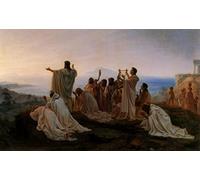 FROZBI Impresiones de Lienzo Arte Arte de la Pared Poster Pintura al óleo Fedor Andreevich Bronnikov un himno a los pitagóricos el sol naciente para decoración de pared 60x90cm