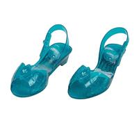 Frozen Anna - Zapatos iluminados oficiales de princesa de Disney con emblema de copo de nieve, talla 11/12 M para niños