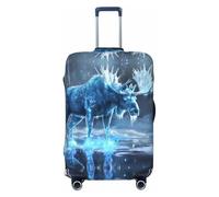 Frozen Blue Mystic Moose - Fundas protectoras elásticas para equipaje de 45,7 a 81,3 cm, Negro, X-Large