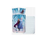 Frozen Bosque Funda Nórdica Bebé 100x135 + Funda Almohada Olaf Elsa Anna | Ropa de cama bebé reversible | Algodón natural suave transpirable | Disney | Niña 0-3 | Cuna | Regalo | Lavable a máquina