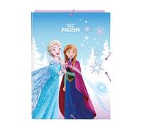 FROZEN COOL DAYS - Carpeta Folio con 3 Solapas, Ideal para Niños de Diferentes Edades, Cómoda y Versátil, Calidad y Resistencia, 26x36.5 cm, Color Violeta/celeste