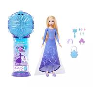 Mattel Disney Frozen Elsa Patinadora Muñeca de Moda y Accesorios con 8 sorpresas, Incluido joyero con Forma de Copo de Nieve, Anillo para los peques y Piezas de Juego, JMC93