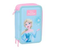Safta Estuche escolar FROZEN con 37 útiles, niños 5–14 años, 12.5x5.5x19.5 cm