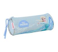 FROZEN - Estuche Redondo Escolar, Ideal para Niños de 5 a 14 Años, Cómodo y Versátil, Calidad y Resistencia, 20x7 cm