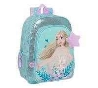FROZEN II HELLO SPRING - Mochila Escolar Niño, Mochila Niño, Mochila Infantil, Adaptable a Carro, Ideal para Niños en Edad Escolar, Versátil, Calidad y Resistencia, 33x14x42 cm, Color Azul Claro