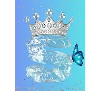 Frozen Letter S Notebook - Ice Queen Edition: Elegant lined notebook with 120 pages - crown, butterfly, and icy magic.