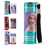 Frozen - Linterna LED para niños, mini linterna superbrillante con cordón, luz nocturna de aluminio para niñas a partir de 3 años, regalos de Navidad y accesorio de viaje, 8,7 cm