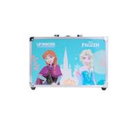 Lip Smacker Frozen Traincase, Maletín De Maquillaje Frozen Para Niñas, 40+ Piezas de Maquillaje para Rostro, Labios y Uñas con Accesorios de Belleza para Cabello y Maquillaje Incluidos