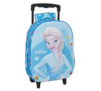 FROZEN - Mochila Infantil 3D con Ruedas, Ideal para Niños de Diferentes Edades, Cómoda y Versátil, Calidad y Resistencia, 27x10x33 cm