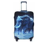 Frozen Night Elephant - Fundas elásticas para equipaje de viaje, 45,7 a 81,3 cm, Black, S