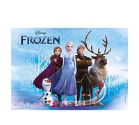 Frozen - Oblea Comestible para Decoración de Tartas de Cumpleaños (Rectángulo de Oblea A5)