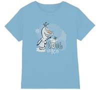 Frozen Olaf and Bruni The Fire Spirit Are Cool as Ice Unisex Kids T Shirt Camiseta, Azul Claro, 7-8 años para Niños