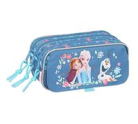FROZEN - Portatodo Triple Big, Estuche Infantil, Estuche Niño, Ideal para Niños en Edad Escolar, Cómodo y Versátil, Calidad y Resistencia, 21.5x8x10 cm