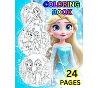 Frozen Princess Coloring Book for Kids Ages 4-8: Cute and Easy Elsa Coloring Pages for Girls | Fun Winter Activity Book for Toddlers, Preschoolers & Children Who Love Frozen