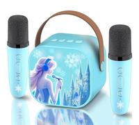 Frozen Toys - Mini máquina de karaoke para niños, juguetes de princesa, juguetes de 3, 4, 5, 6, 7, 8, 9, 10 años, regalos de cumpleaños para niñas, micrófonos inalámbricos