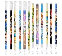 FRPABCF Juego Bolígrafos de Gel-borrables - Bola en el Extremo para Eliminar la Tinta, Termosensible, Punta de 0,7 mm de Diámetro (Verde +12)