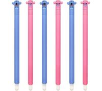FRPABCF Juego Bolígrafos de Gel-borrables - Bola en el Extremo para Eliminar la Tinta, Termosensible, Punta de 0,7 mm de Diámetro (3 azules + 3 rosas)