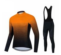 FRSGFCV Maillot de Ciclismo térmico y Cortavientos para Hombre de Talla Grande, Transpirable, Que Absorbe la Humedad, elástico y cómodo, para MTB y Carretera (Size:XS,Color:I1)
