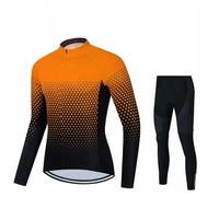 FRSGFCV Maillot de Ciclismo térmico y Cortavientos para Hombre de Talla Grande, Transpirable, Que Absorbe la Humedad, elástico y cómodo, para MTB y Carretera (Size:XL,Color:I)