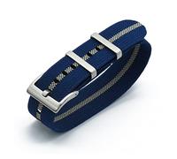 FRSWEQY 20mm 22mm tropas francesas de paracaídas de la correa de la correa for la correa de reloj de nylon elástico de la OTAN BANDA GENERAL DE LAS MARCAS GENERALES DE RESERVADOR Pulsera militar(Navy