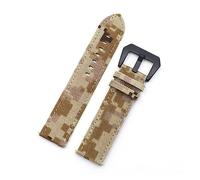 FRSWEQY Banda de correa de reloj de cuero de patrón de camuflaje 20 mm 22 mm Camo Cordura Cordura Lienzo Nylon Lanzamiento rápido Relojes militares(Beige Black buckle,22mm)