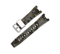 FRSWEQY Correas de goma GST-W300/GST-S110/S100G/GST-W110/W100G Camuflage brazalete deportivo accesorios de banda de reloj adecuados for Casio Fit for G-Shock(Camouflage green S)