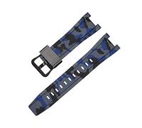 FRSWEQY Correas de goma GST-W300/GST-S110/S100G/GST-W110/W100G Camuflage brazalete deportivo accesorios de banda de reloj adecuados for Casio Fit for G-Shock(Camouflage blue B)