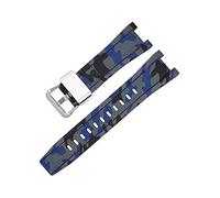 FRSWEQY Correas de goma GST-W300/GST-S110/S100G/GST-W110/W100G Camuflage brazalete deportivo accesorios de banda de reloj adecuados for Casio Fit for G-Shock(Camouflage blue S)