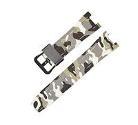 FRSWEQY Correas de goma GST-W300/GST-S110/S100G/GST-W110/W100G Camuflage brazalete deportivo accesorios de banda de reloj adecuados for Casio Fit for G-Shock(Camouflage white B)