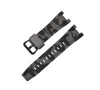 FRSWEQY Correas de goma GST-W300/GST-S110/S100G/GST-W110/W100G Camuflage brazalete deportivo accesorios de banda de reloj adecuados for Casio Fit for G-Shock(Camouflage black B)