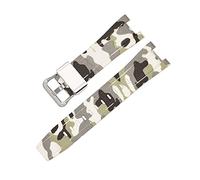 FRSWEQY Correas de goma GST-W300/GST-S110/S100G/GST-W110/W100G Camuflage brazalete deportivo accesorios de banda de reloj adecuados for Casio Fit for G-Shock(Camouflage white S)