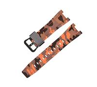 FRSWEQY Correas de goma GST-W300/GST-S110/S100G/GST-W110/W100G Camuflage brazalete deportivo accesorios de banda de reloj adecuados for Casio Fit for G-Shock(Camouflage orange B)