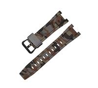 FRSWEQY Correas de goma GST-W300/GST-S110/S100G/GST-W110/W100G Camuflage brazalete deportivo accesorios de banda de reloj adecuados for Casio Fit for G-Shock(Camouflage brown B)