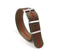 FRSWEQY Nylon Strap Strap PREMIUM Cinturón de seguridad Banda 20mm 22m Military Deportes Muñeca Reloj de reemplazo Accesorios Ajuste for Tudor(Green-red-green,22mm)