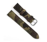 FRSWEQY Reloj de cuero 18 mm 20 mm 22 mm Militar a mano de camuflaje deportivo de la correa for el reemplazo de la pulsera(Camouflage green,22mm)