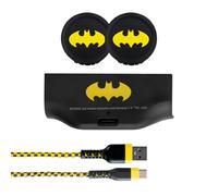 FRTEC - Carga y Juega para Mando BATMAN Edition Compatible con Xbox Series X/S + Grips logo BATMAN, Batería 1000mAh recargable + USB-C 3m colores BATMAN, DC, Licencia Oficial