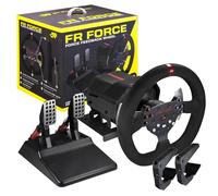 FRTEC - Volante de Carreras con Pedales FR FORCE, Force Feedback 3,2Nm, Tecnología ForceSense, Doble motor, Aro extraíble, Engranajes y Eje de Acero, Acabado Alcantara