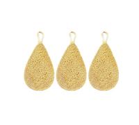 FRTIM Esponjas naturales de lufa para platos de cocina, paquete de 3 esponjas biodegradables, reutilizables, no rayan, para cocina, baño, hogar, esponjas ecológicas de lufa, forma de agua