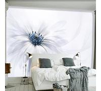 Frtmsticker Fotomurales Decorativos Pared 3D Blanco Plantas Flores Fotomurales 3D Foto-Mural Papel Pintado Impermeable De Pvc Autoadhesivo Sala De Estar Dormitorio Tv Fond 250X150Cm